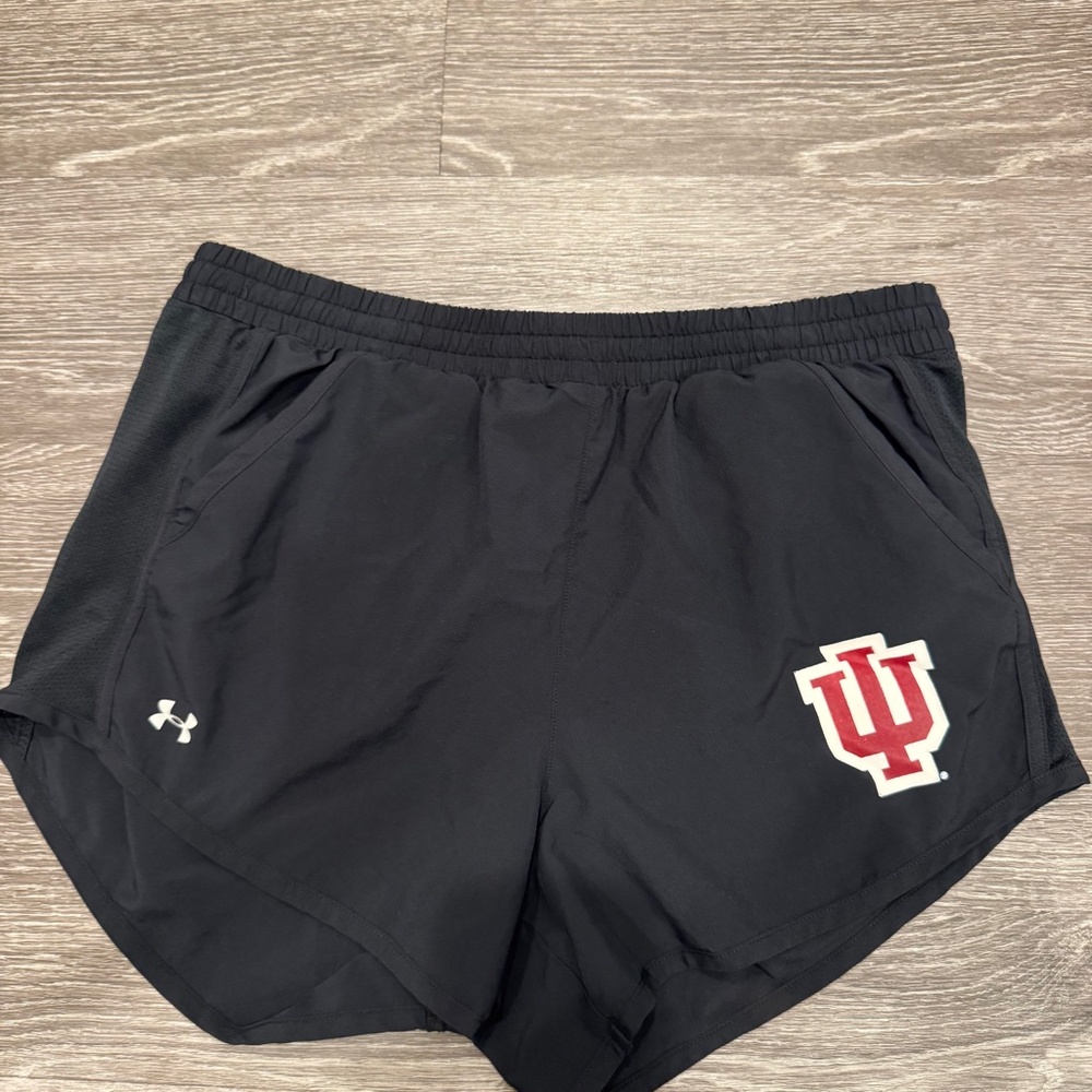 Under Armour Indiana Hoosiers Black Red White Shorts Medium